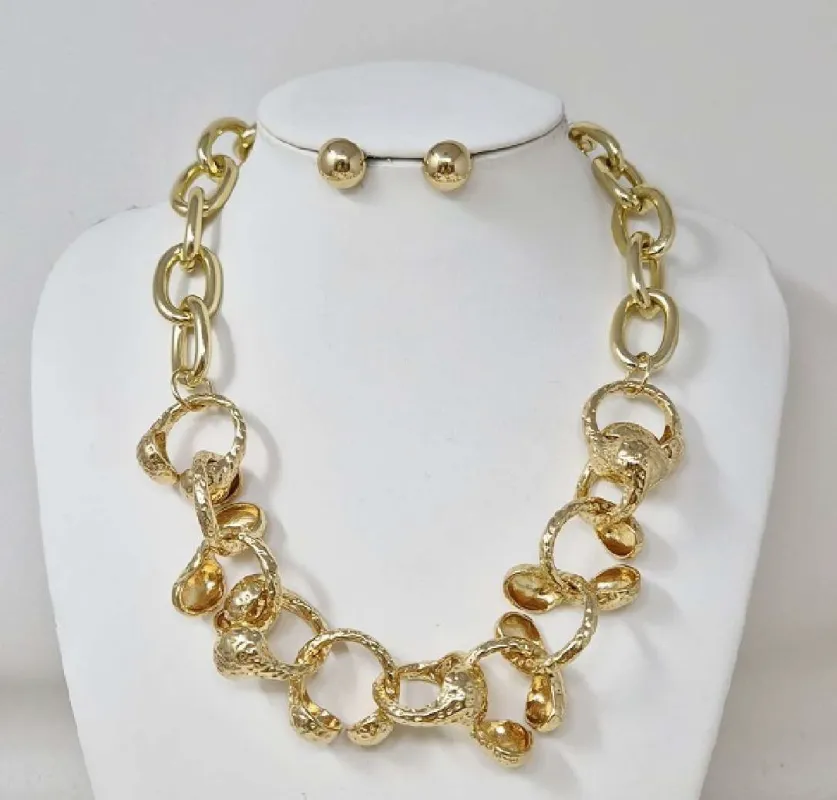GOLD NECKLACE SET ( 11258 G ) sold by Oh My Jewelry