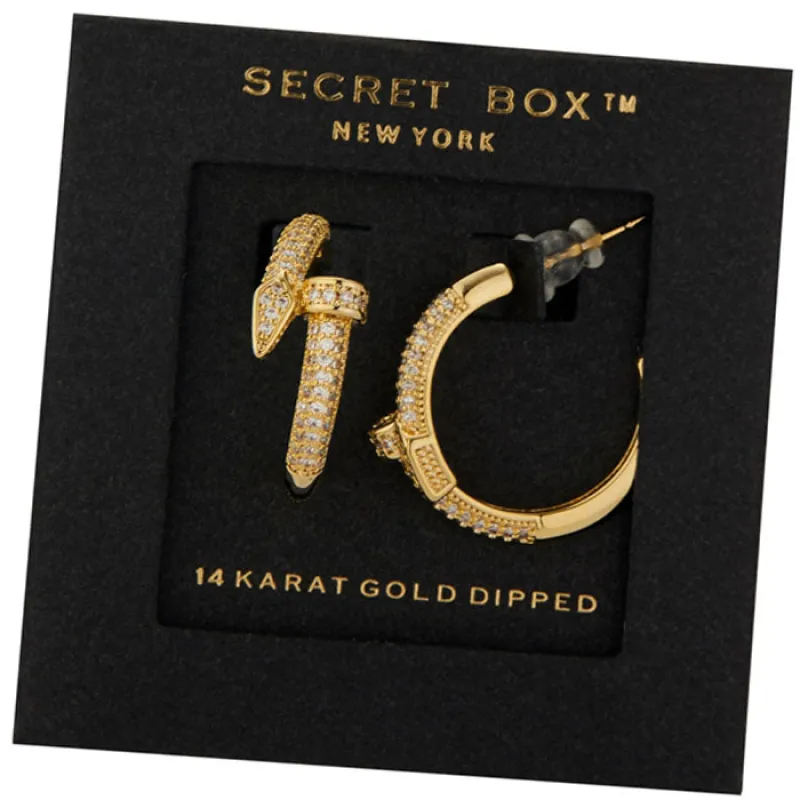 14K GOLD DIPPED HOOP EARRINGS ( 50072 GD ) sold by Oh My Jewelry