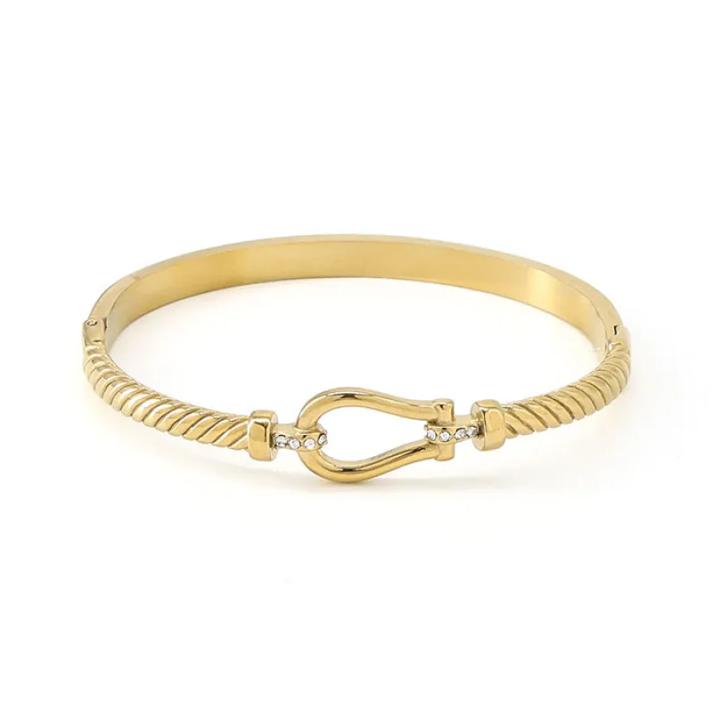 GOLD STAINLESS STEEL BRACELET ( 80033 GD ) sold by Oh My Jewelry