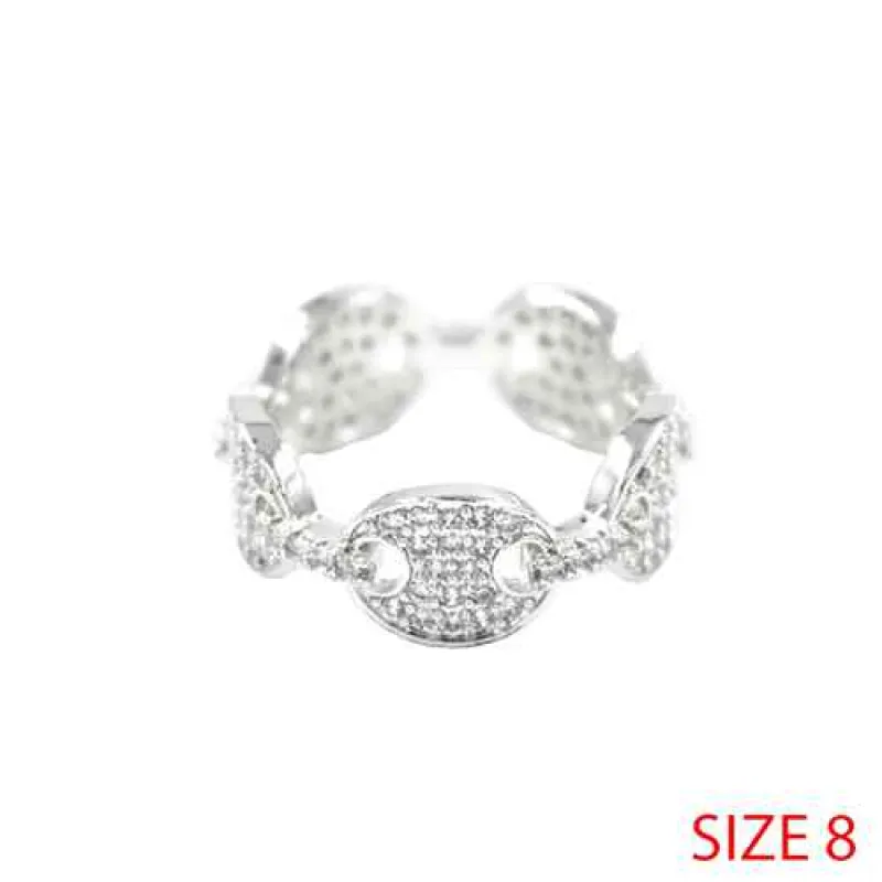 SILVER RING CLEAR STONES SIZE 8 ( 2158 8RD ) sold by Oh My Jewelry