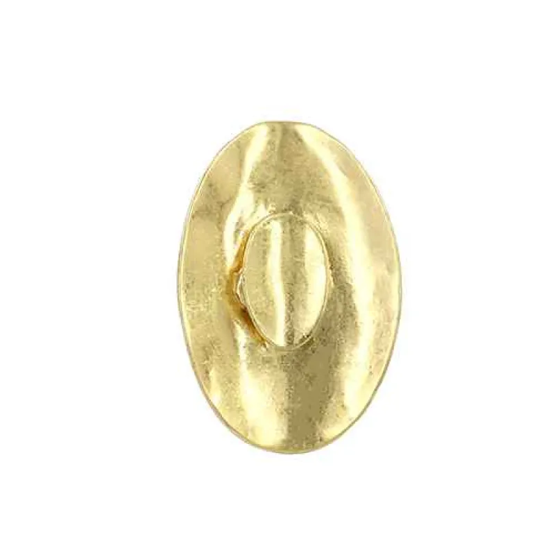 GOLD ADJUSTABLE RING ( 2126 GD ) sold by Oh My Jewelry