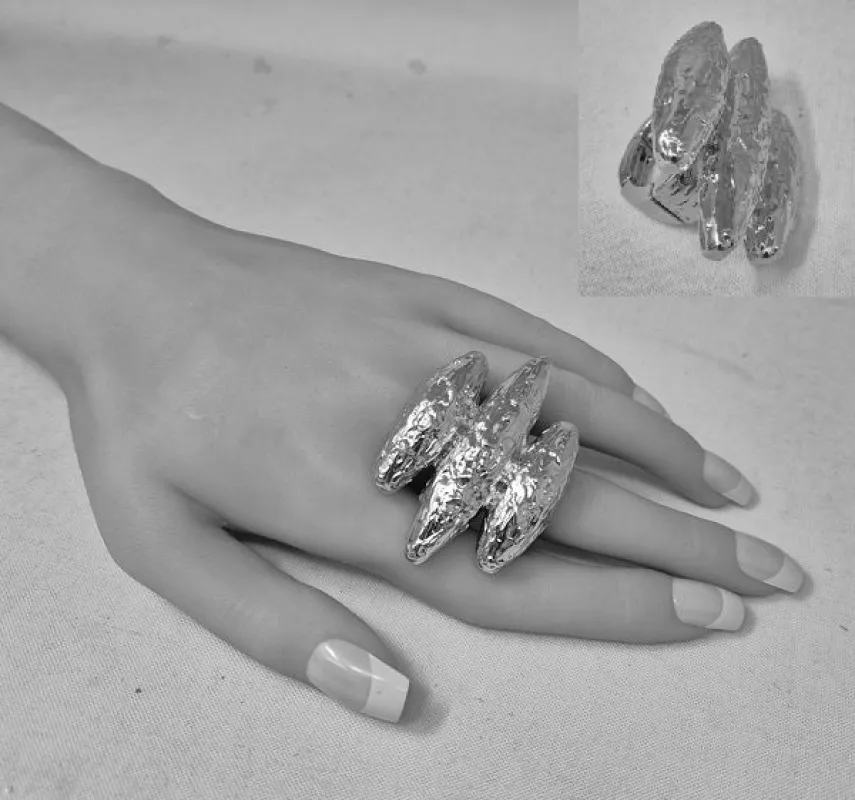 SILVER METAL STRETCH RING ( 10051 R ) made by Oh My Jewelry