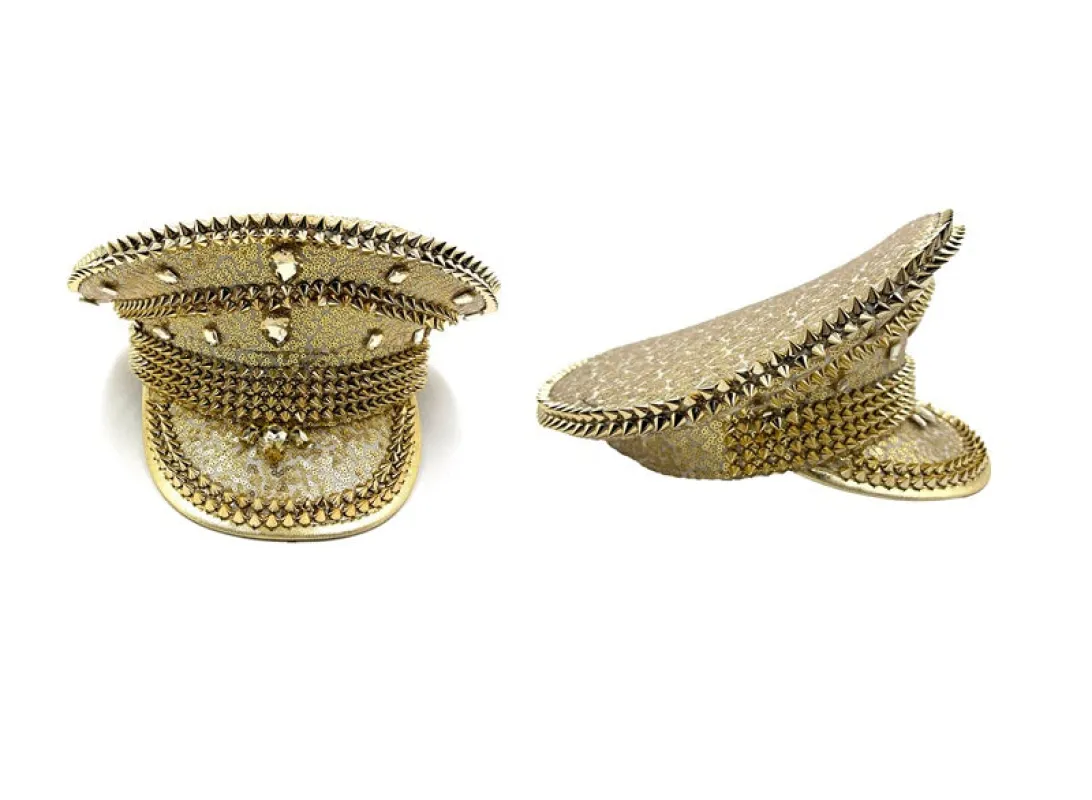 GOLD CAPTAINS HAT ( 0689 GL ) sold by Oh My Jewelry