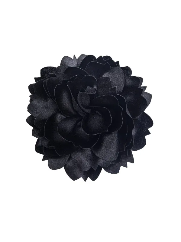 BLACK FLOWER BROOCH ( 0158 BK ) made by Oh My Jewelry