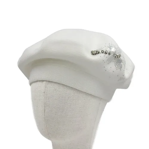 BERET HAT SEQUINS STONES ( 1618 WT ) sold by Oh My Jewelry