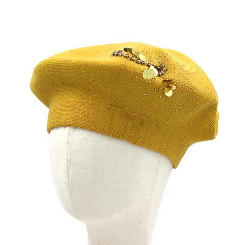 BERET HAT SEQUINS STONES ( 1618 MUS ) sold by Oh My Jewelry