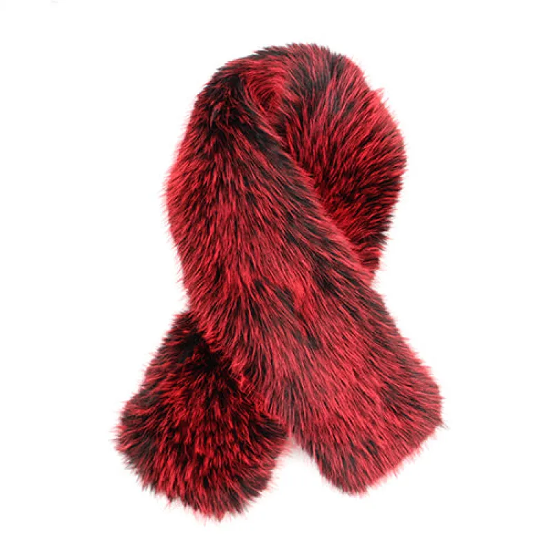 FAUX FUR SCARF ( 1593 RED ) sold by Oh My Jewelry