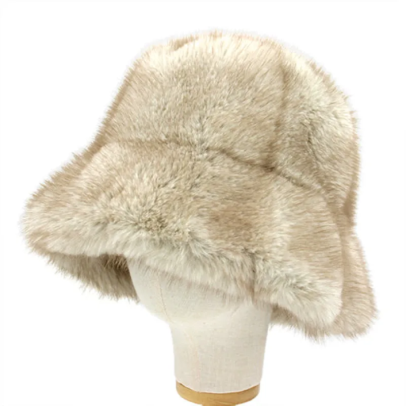 BEIGE FAUX FUR HAT ( 1592 BE ) sold by Oh My Jewelry