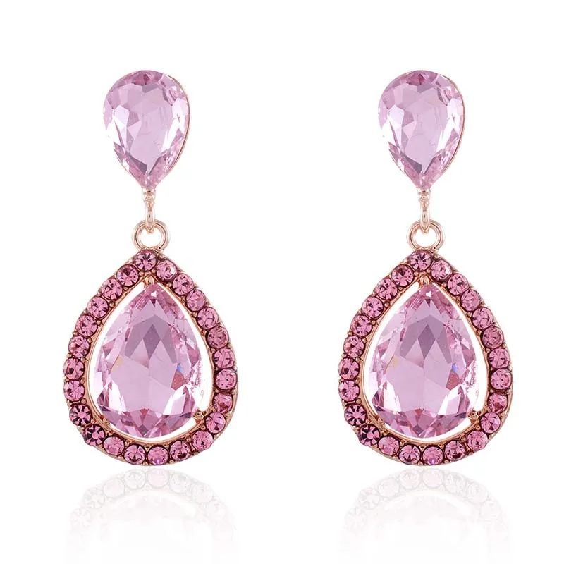 PINK RHINESTONE EARRINGS ( 2547 PK ) sold by Oh My Jewelry