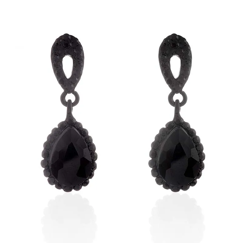 BLACK EARRINGS STONES ( 2649 JET ) sold by Oh My Jewelry