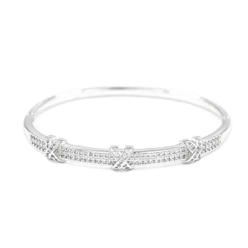 SILVER BRACELET CLEAR STONES ( 2239 RD ) sold by Oh My Jewelry