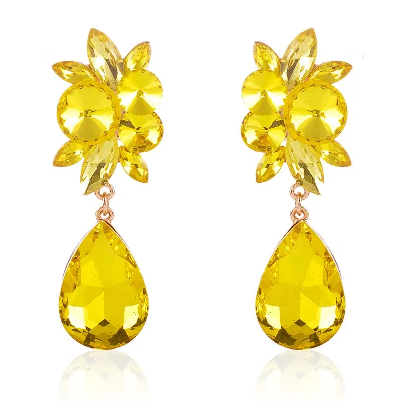 YELLOW CLIP ON EARRINGS ( 1373 YLW ) made by Oh My Jewelry
