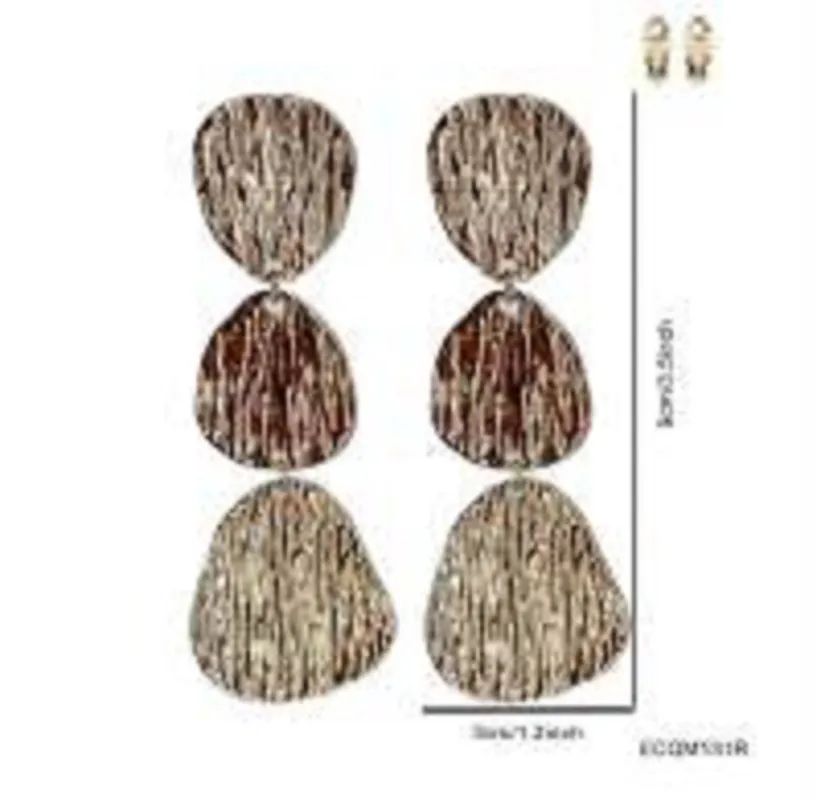 SILVER DANGLING CLIP ON EARRINGS ( 131 R ) sold by Oh My Jewelry