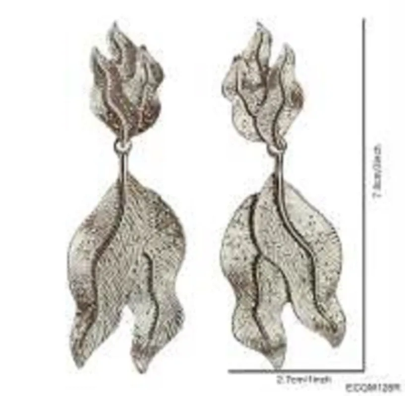 SILVER METAL CLIP ON EARRINGS ( 126 R ) sold by Oh My Jewelry