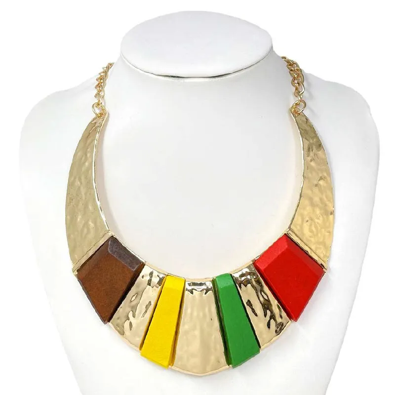 GOLD WOOD NECKLACE SET ( 10769 GMT ) sold by Oh My Jewelry
