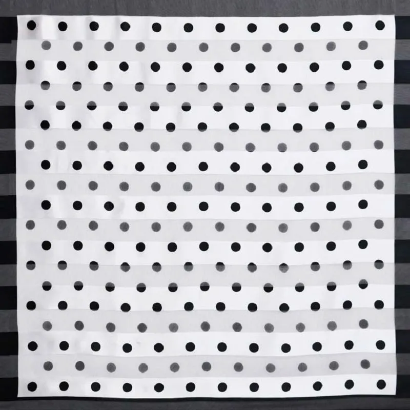 WHITE BLACK POLKA DOT SCARF ( 1045 WHBK ) sold by Oh My Jewelry
