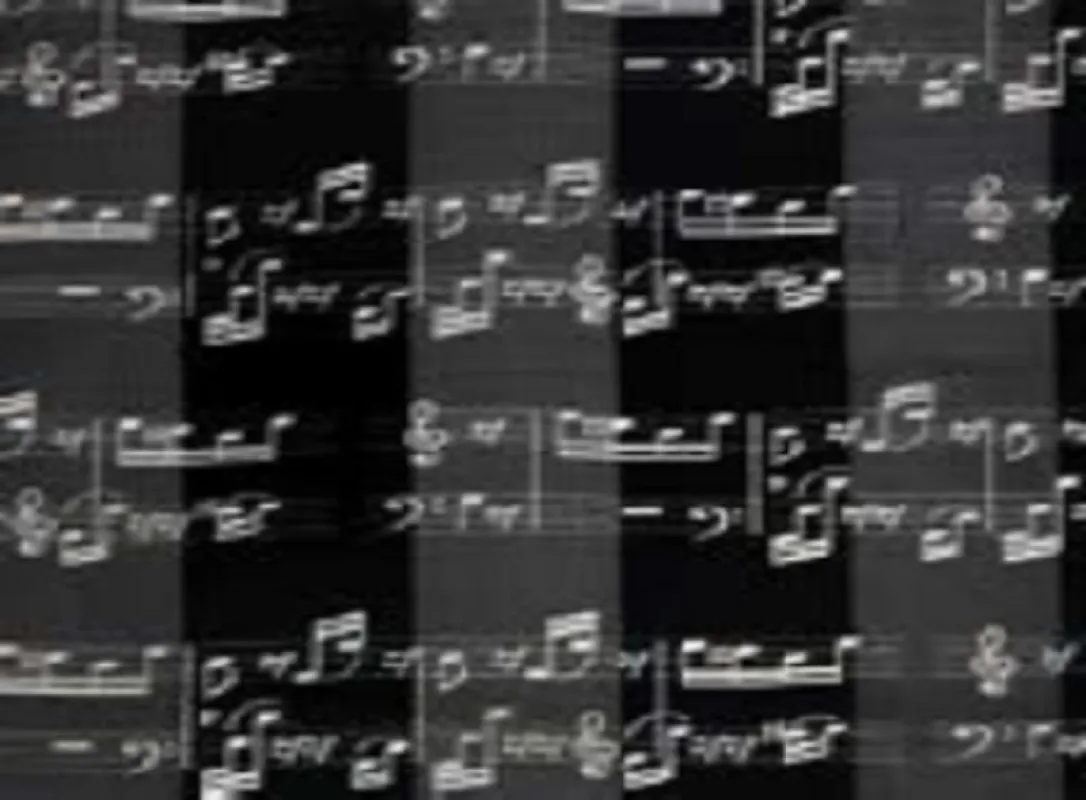 BLACK WHITE MUSIC NOTE SCARF ( 2005 BKWH ) made by Oh My Jewelry