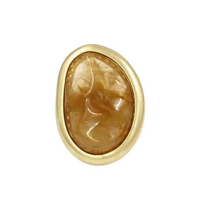 GOLD BROWN RING ( 2136 GDBR ) made by Oh My Jewelry