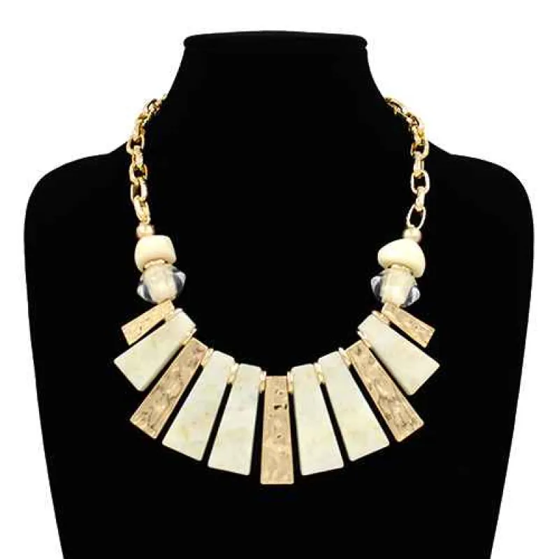 BEIGE NECKLACE ( 2053 LBE ) sold by Oh My Jewelry