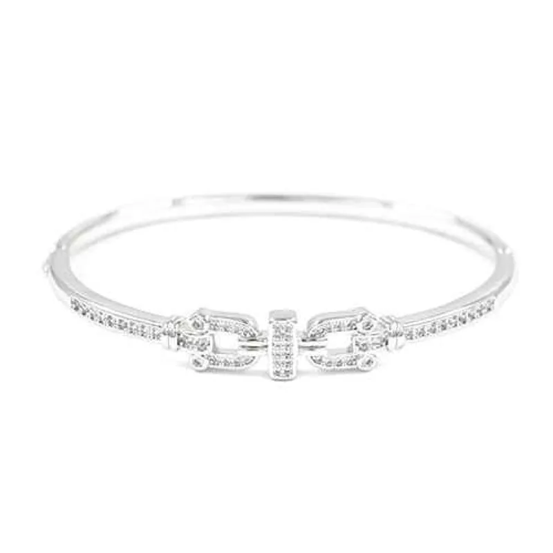 SILVER BRACELET CLEAR STONES ( 2264 RD ) sold by Oh My Jewelry