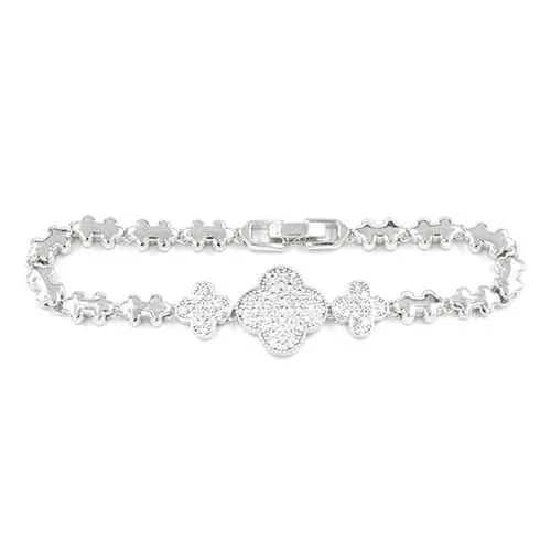 SILVER BRACELET CLEAR STONES ( 2249 RD ) sold by Oh My Jewelry