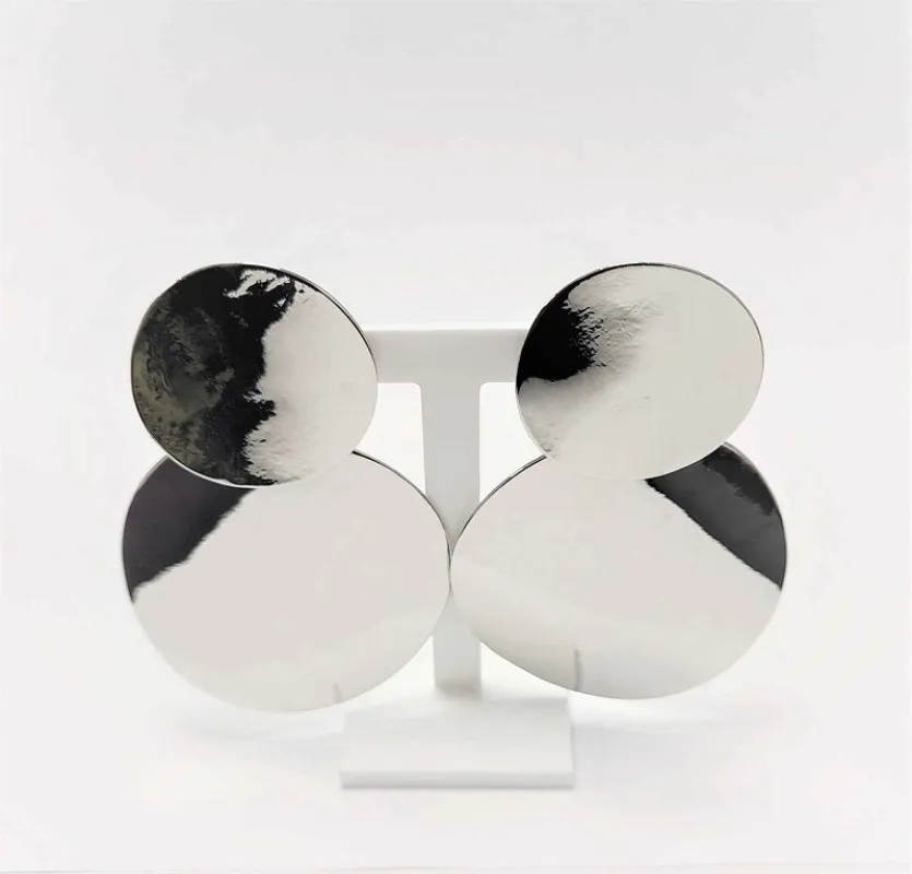 SILVER CLIP ON EARRINGS ( 3092 S ) made by Oh My Jewelry