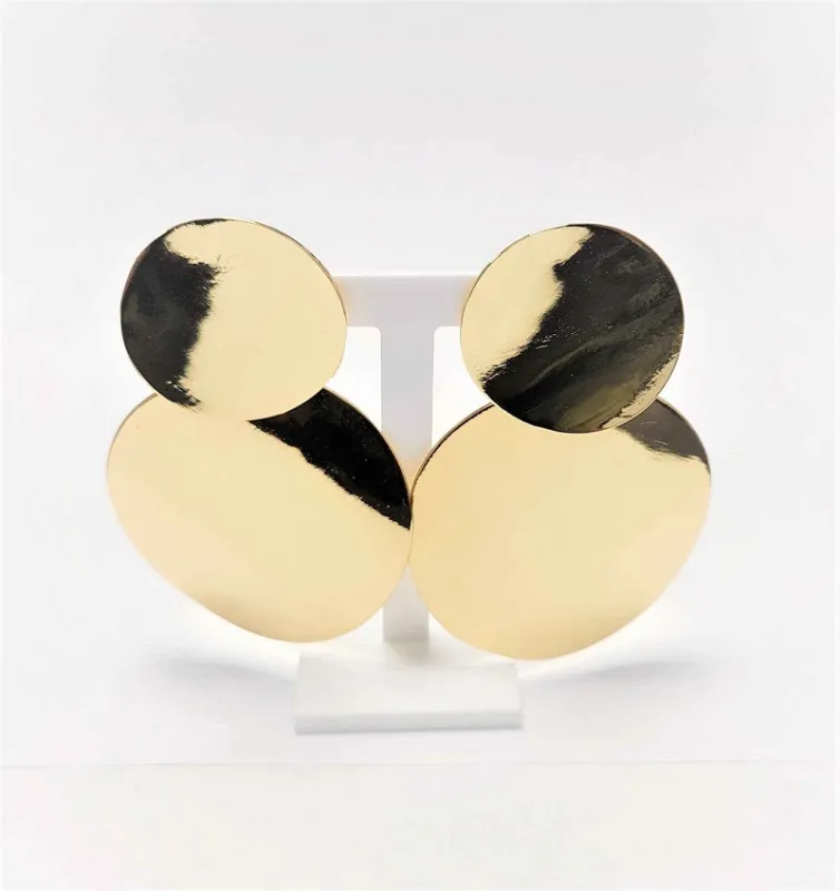 GOLD CLIP ON EARRINGS ( 3092 G ) sold by Oh My Jewelry