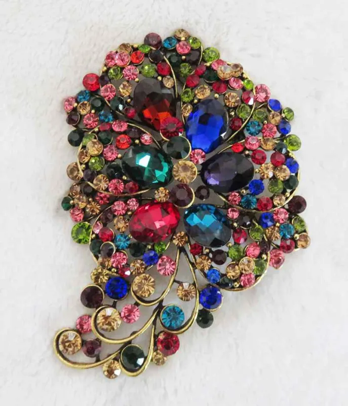 GOLD MULTICOLOR BROOCH ( 2982 MT ) sold by Oh My Jewelry