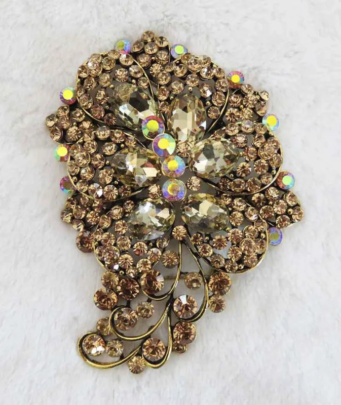 BROWN BROOCH ( 2982 BN ) sold by Oh My Jewelry