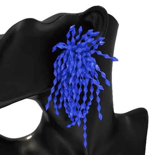 BLUE EARRINGS ( 2872 BL ) sold by Oh My Jewelry