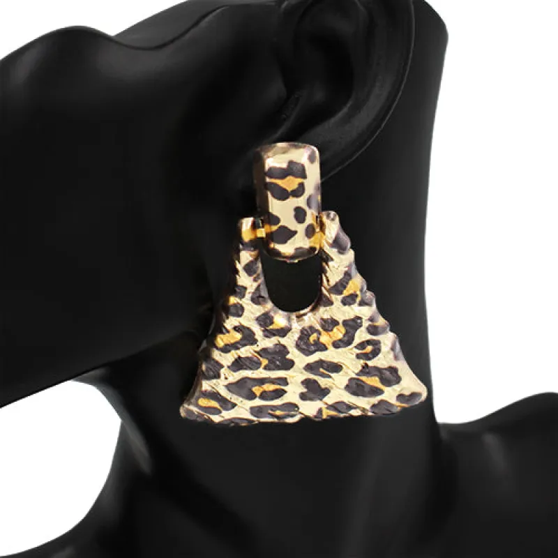 LEOPARD PRINT EARRINGS ( 2672 LEO ) sold by Oh My Jewelry