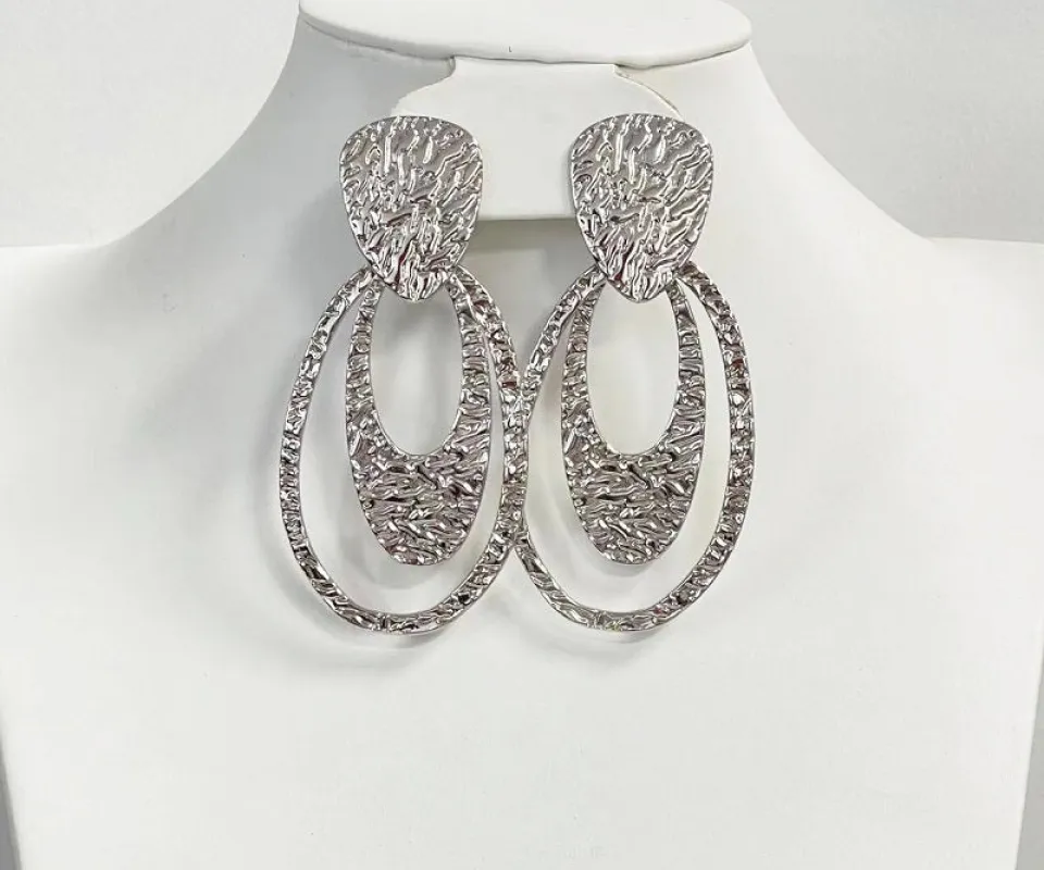 SILVER CLIP ON EARRINGS ( 3055 S ) sold by Oh My Jewelry