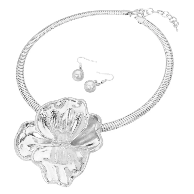 SILVER NECKLACE SET ( 5343 S ) sold by Oh My Jewelry