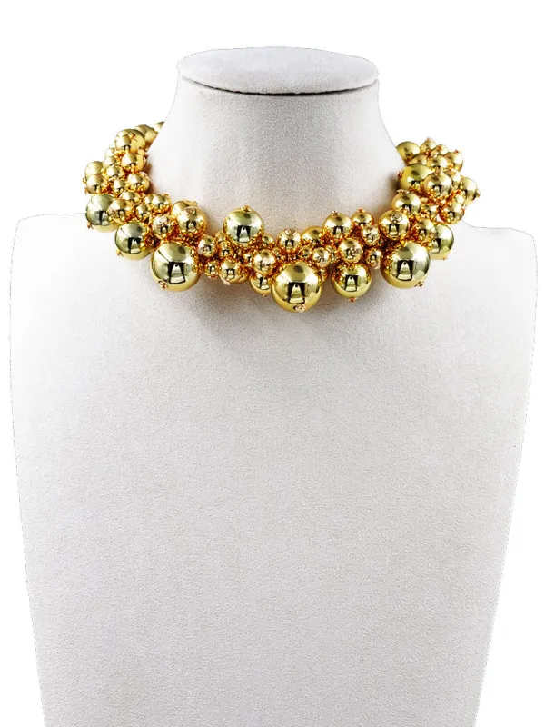 GOLD PEARL NECKLACE ( 253201 GNE ) sold by Oh My Jewelry