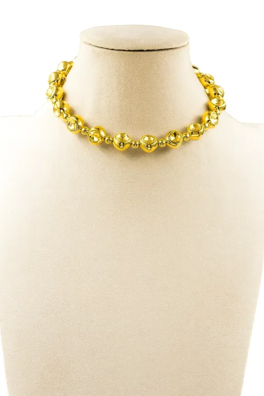 GOLD BALL NECKLACE ( 253225 GNE ) sold by Oh My Jewelry