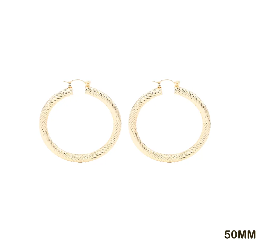 5mm ALUMINIUM HOOP EARRINGS ( 790 50G ) sold by Oh My Jewelry