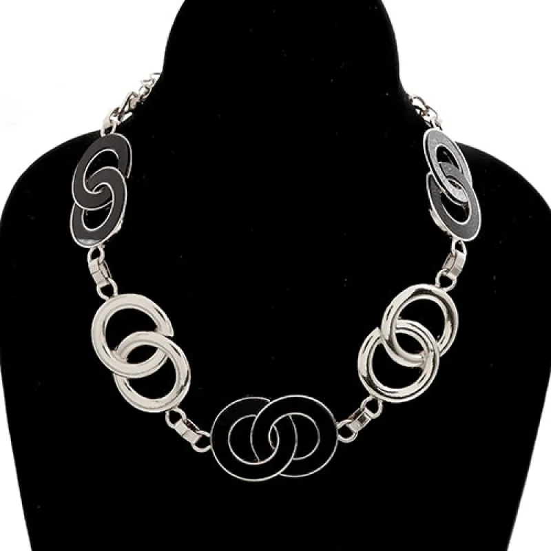 SILVER INFINITY NECKLACE ( 3755 RDBLK ) sold by Oh My Jewelry