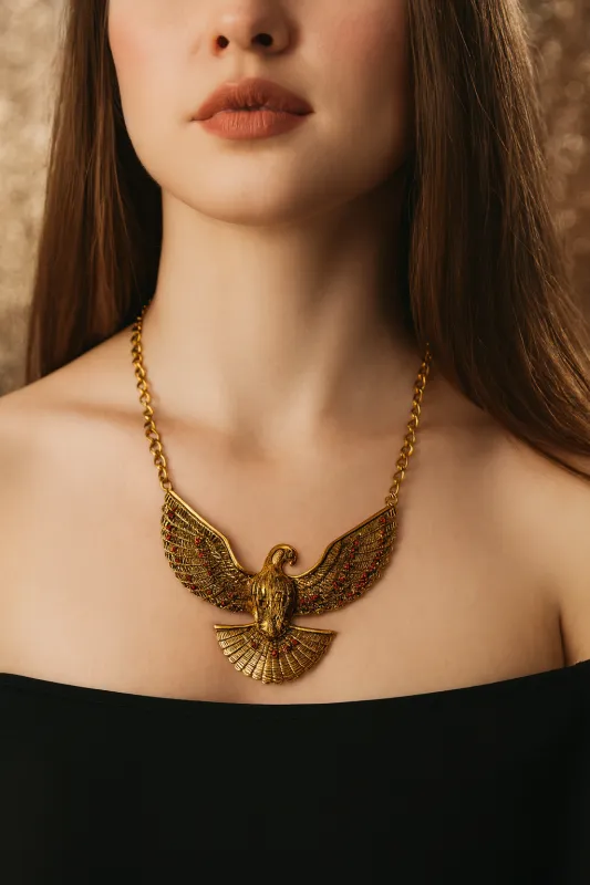 GOLD BIRD NECKLACE ( 4936 3 ) sold by Oh My Jewelry