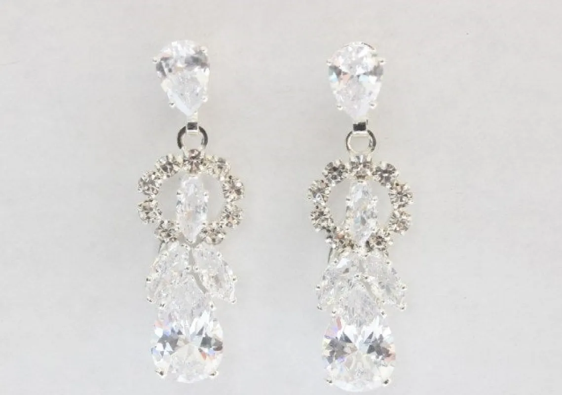 Silver CZ Earrings ( 6868 SCRY ) sold by Oh My Jewelry