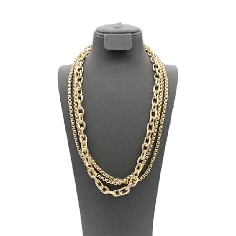 14K GOLD PLATED NECKLACE ( 4847 GD ) sold by Oh My Jewelry