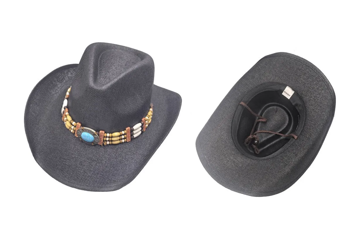 BLACK COWBOY HAT ( 0937 BK ) sold by Oh My Jewelry