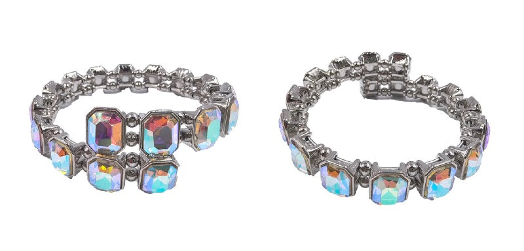 SILVER ADJUSTABLE BRACELET AB ( 0411 3X ) sold by Oh My Jewelry