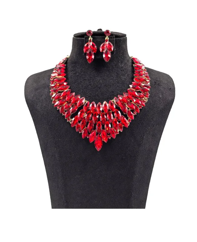 RHINESTONE NECKLACE SET ( 0114 2R ) sold by Oh My Jewelry