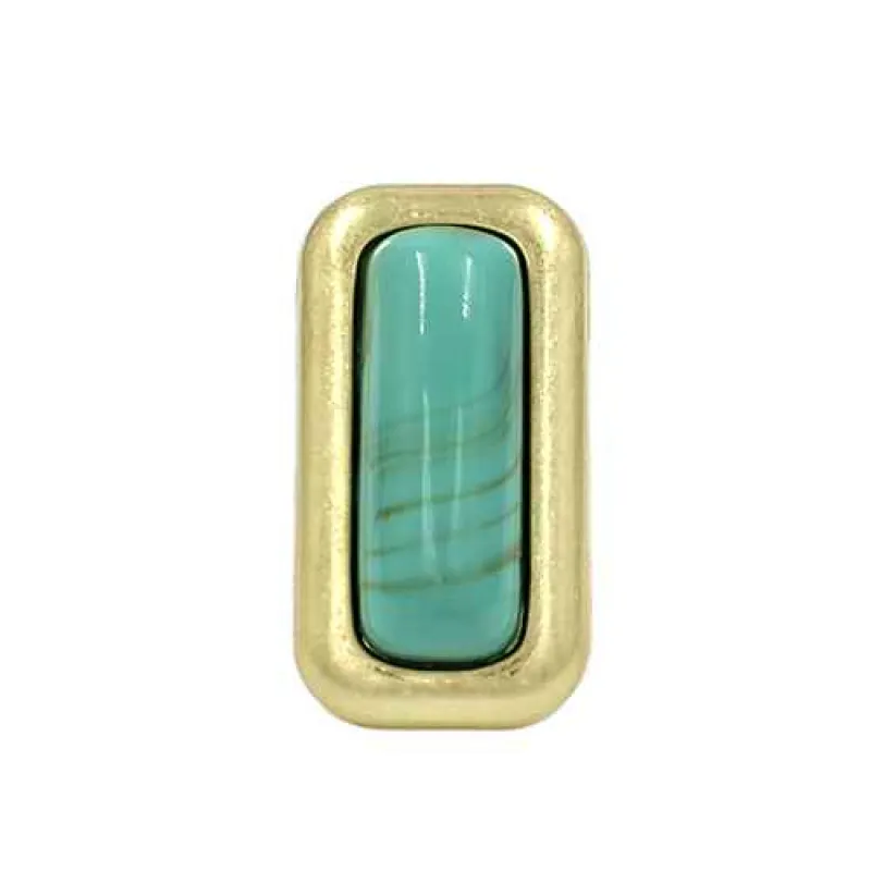 GOLD RECTANGLE RING ( 2138 GDTQ ) made by Oh My Jewelry
