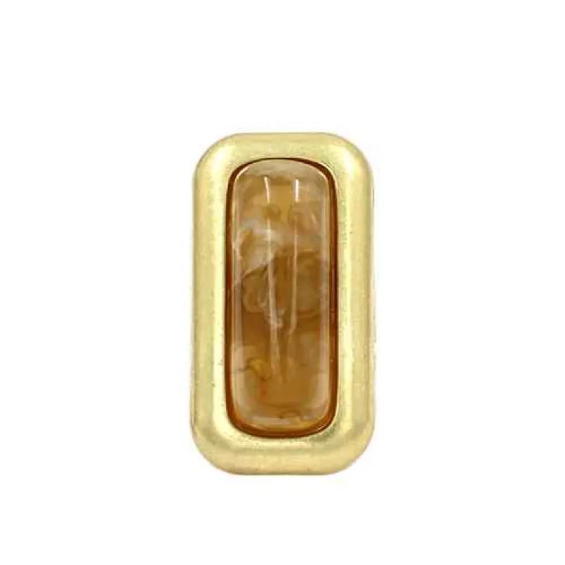 GOLD RECTANGLE RING ( 2138 GDBR ) made by Oh My Jewelry