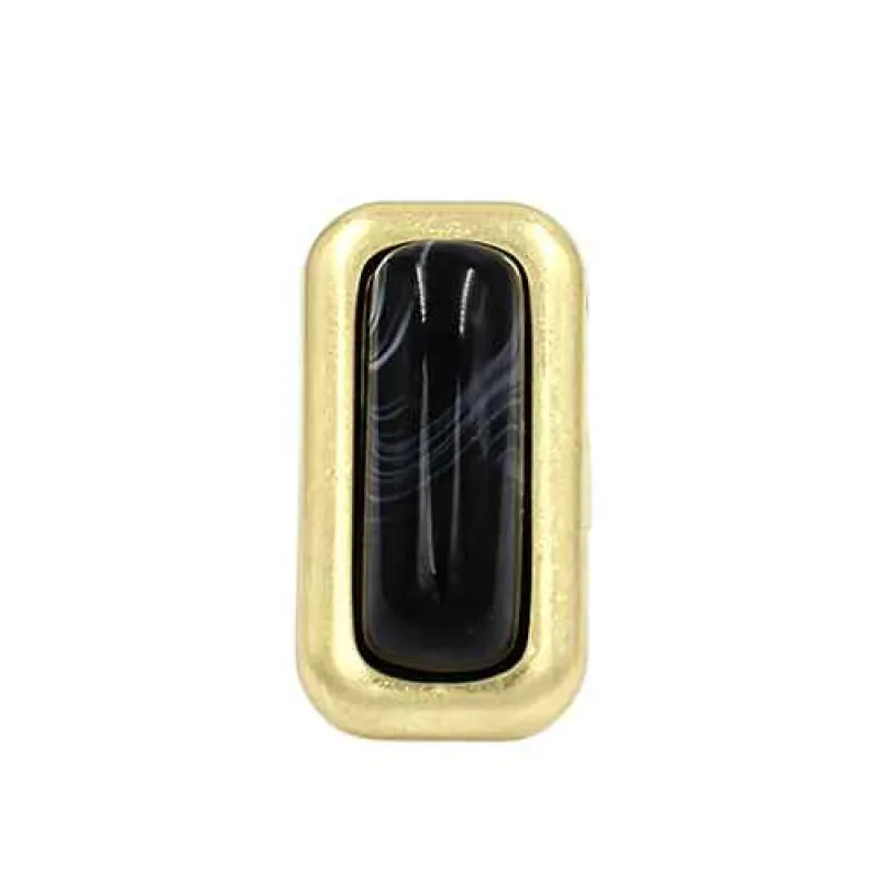 GOLD RECTANGLE RING ( 2138 GDBK ) made by Oh My Jewelry