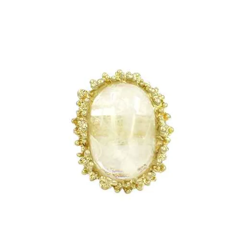 GOLD WHITE RING ( 2133 GDWT ) made by Oh My Jewelry
