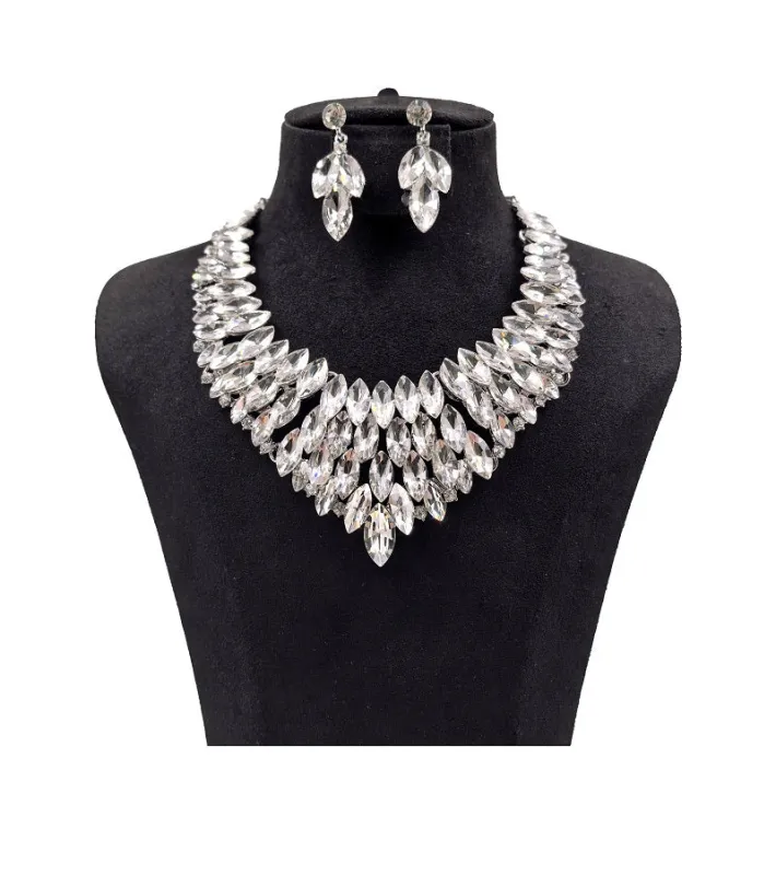 RHINESTONE NECKLACE SET ( 0114 3C ) sold by Oh My Jewelry