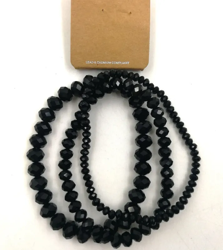 3 STRETCH BRACELET SET ( 0131 BK 34 ) sold by Oh My Jewelry