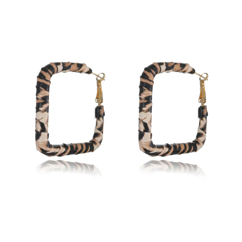 GOLD DIPPED HYPOALLERGENIC BRASS ANIMAL PRINT EARRINGS ( 06974 ) made by Oh My Jewelry